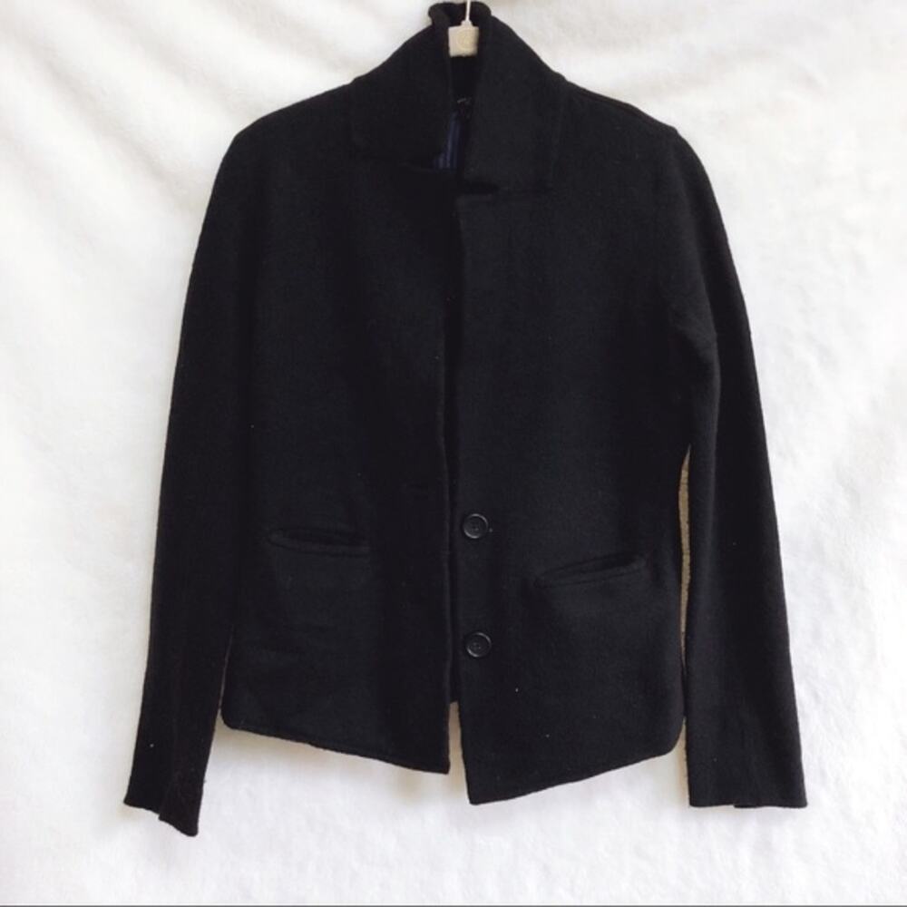 Ann Taylor Black Wool Chic Blazer with Pocket